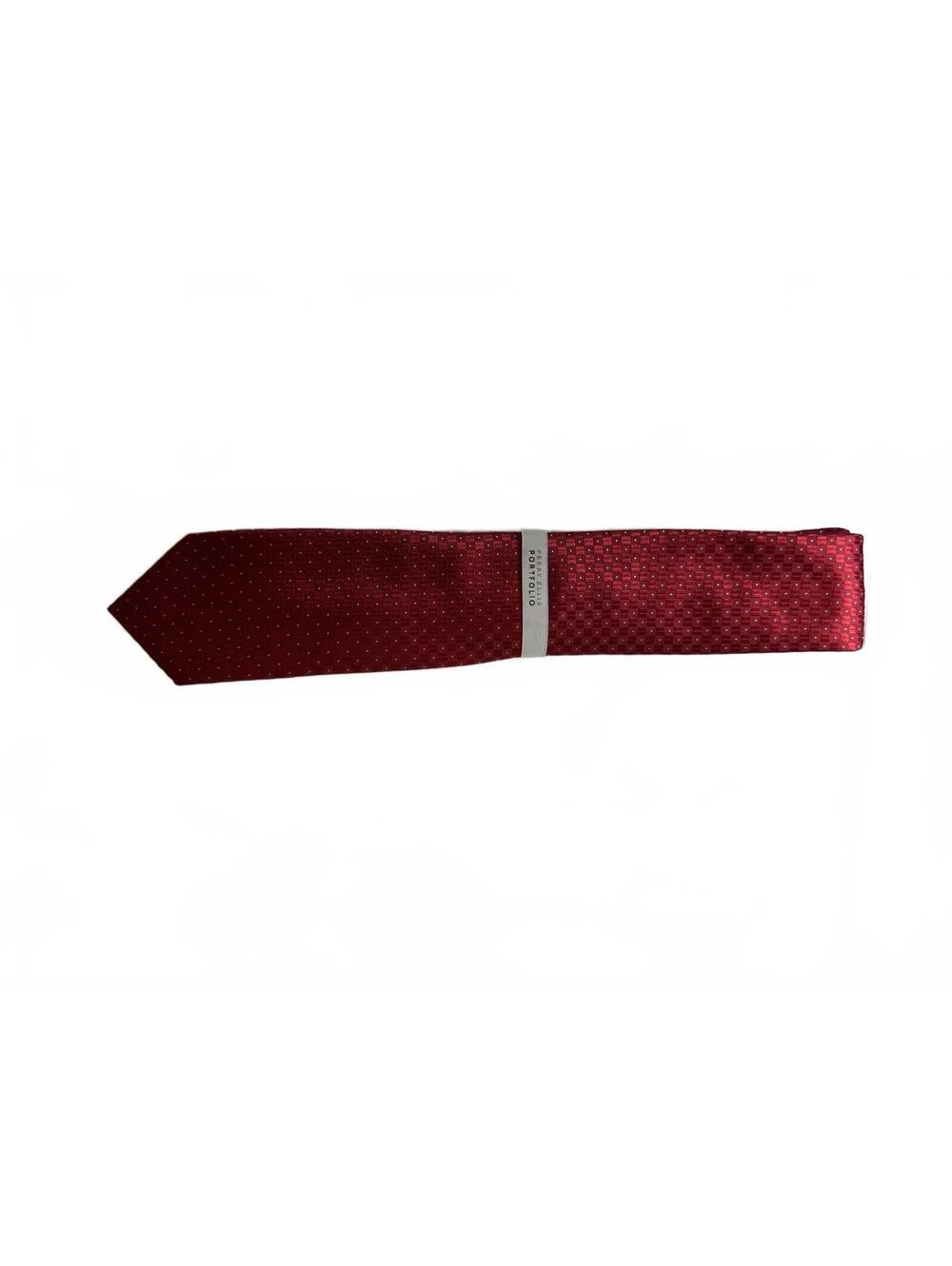 Perry Ellis Portfolio Men's Red Patterned Tie
